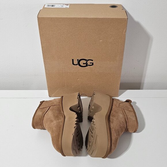 UGG Classic Ultra Mini New Heights Platform Boot - Chestnut - Women's Size 5 - Picture 4 of 7